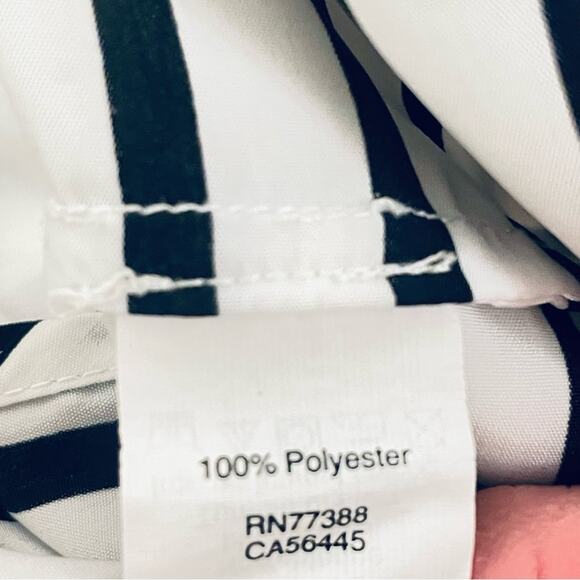 J. Crew black white striped sleeveless romper size extra small XS b21 - Picture 4 of 5